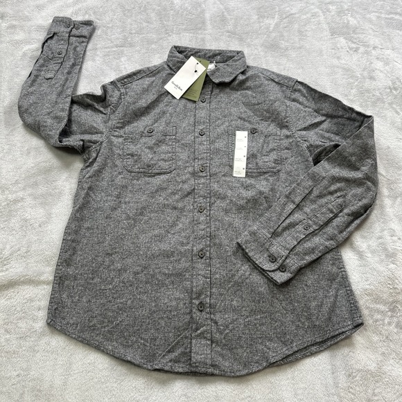 Goodfellow & Co Other - Goodfellow Mid-Weight Flannel Button Down Long Sleeve Gray Size Medium